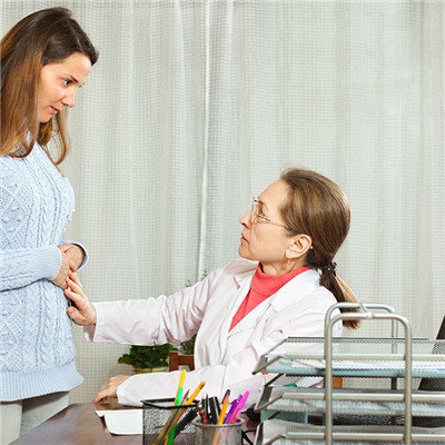 What reason does schoolgirl have stomachache?