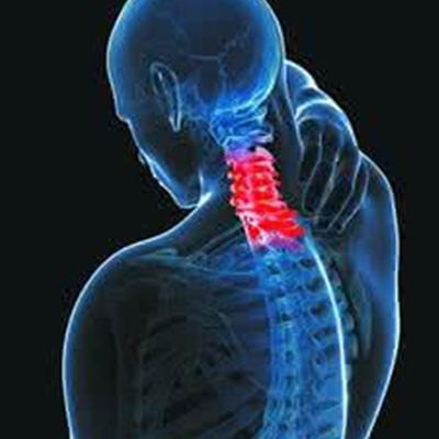 What symptom does neck muscle strain have